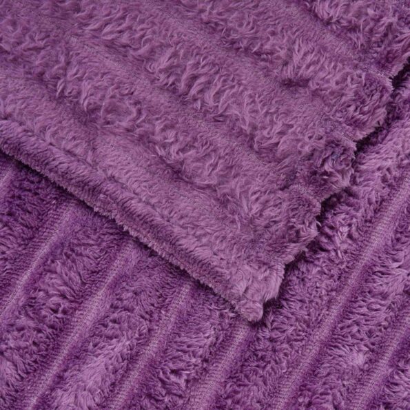 vidaXL Deka Fialová 200 x 150 cm Flís – Obrázok 9