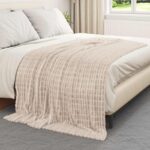 vidaXL Deka Béžová 200 x 150 cm Flís – Obrázok 3