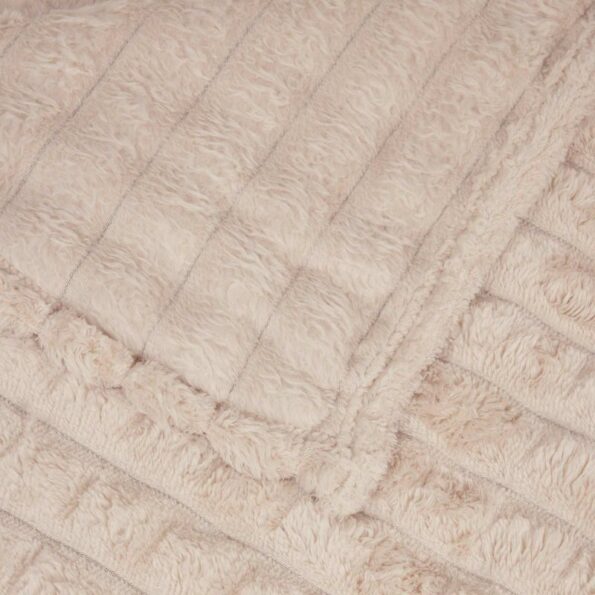 vidaXL Deka Béžová 270 x 240 cm Flís – Obrázok 5
