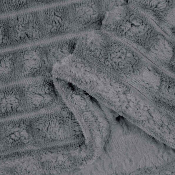 vidaXL Deka Tmavo šedá 150 x 130 cm Flís – Obrázok 6