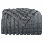 vidaXL Deka Tmavo šedá 200 x 150 cm Flís – Obrázok 4