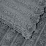 vidaXL Deka Tmavo šedá 240 x 220 cm Flís – Obrázok 7