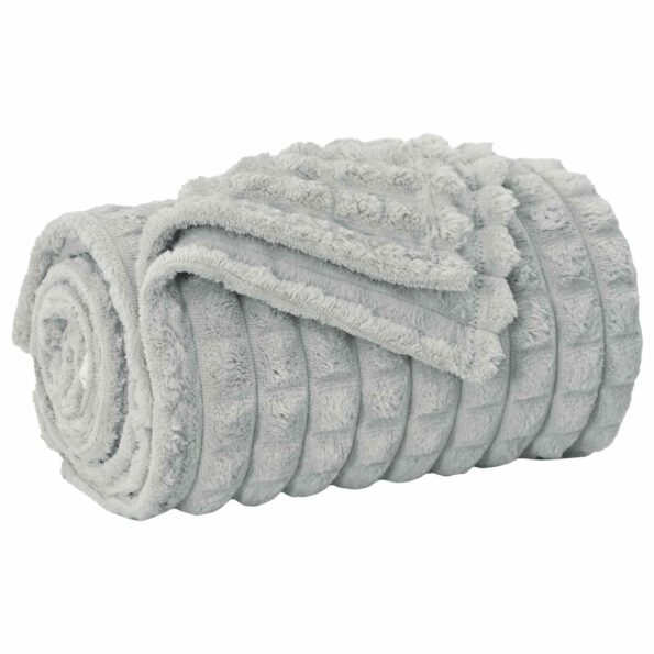 vidaXL Deka Sivá 270 x 240 cm Flís – Obrázok 8