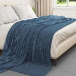 vidaXL Deka Námornícka modrá 270 x 240 cm Flís – Obrázok 9