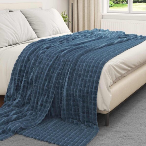 vidaXL Deka Námornícka modrá 270 x 240 cm Flís – Obrázok 3