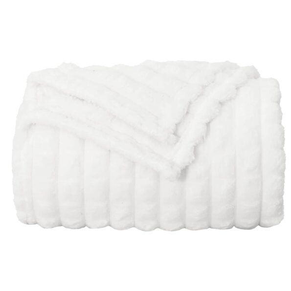 vidaXL Deka Biela 150 x 130 cm Flís – Obrázok 4