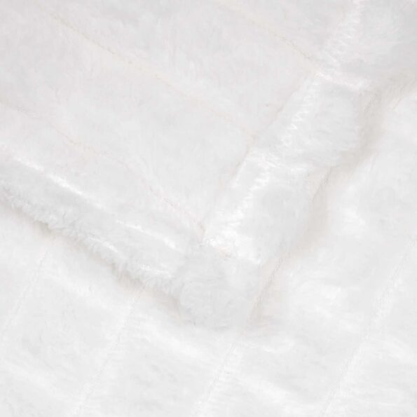 vidaXL Deka Biela 240 x 220 cm Flís – Obrázok 4