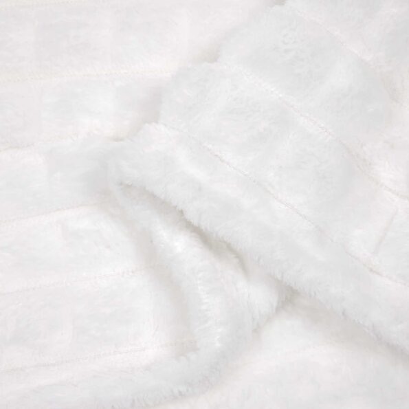 vidaXL Deka Biela 240 x 220 cm Flís – Obrázok 8
