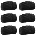 vidaXL Prikrývky na hodenie 6 pcs Čierna 270 x 240 cm Flís – Obrázok 2