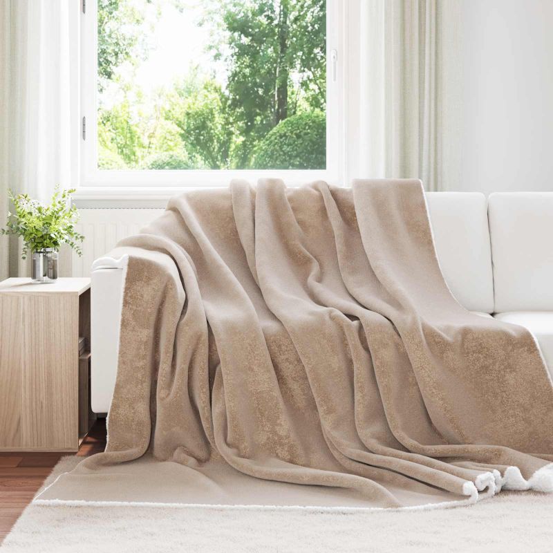 42016980_1.jpg vidaXL Deka ťavová 240 x 270 cm Flís – Obrázok 1