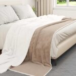 vidaXL Deka ťavová 240 x 270 cm Flís – Obrázok 3