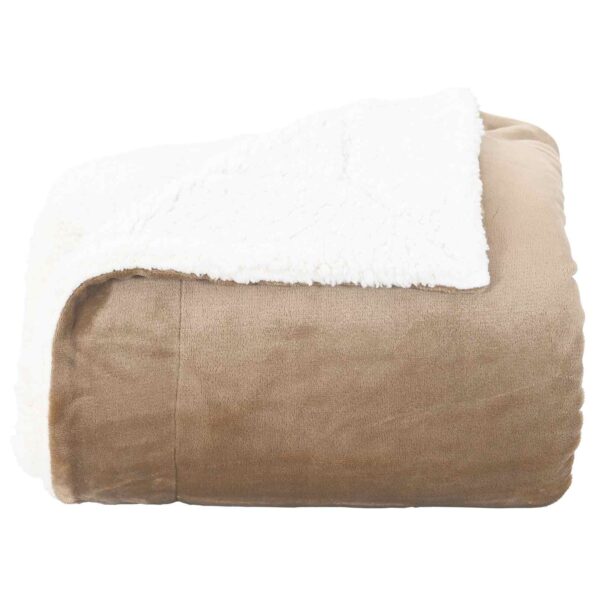 vidaXL Deka ťavová 240 x 270 cm Flís – Obrázok 4