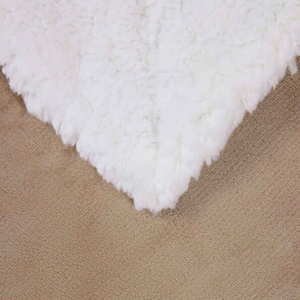 vidaXL Deka ťavová 240 x 270 cm Flís – Obrázok 8