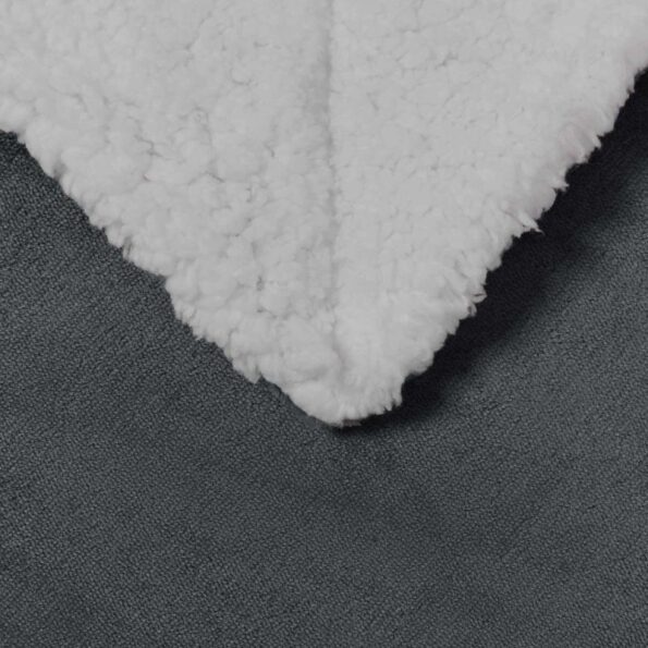 vidaXL Deka Tmavo šedá 130 x 150 cm Flís – Obrázok 5