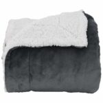 vidaXL Deka Tmavo šedá 240 x 270 cm Flís – Obrázok 3
