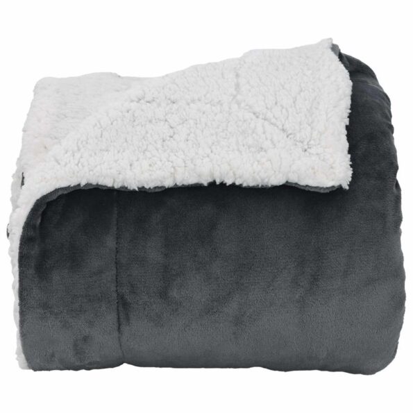 vidaXL Deka Tmavo šedá 240 x 270 cm Flís – Obrázok 3