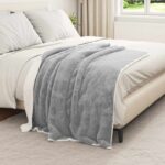 vidaXL Deka Sivá 130 x 150 cm Flís – Obrázok 3