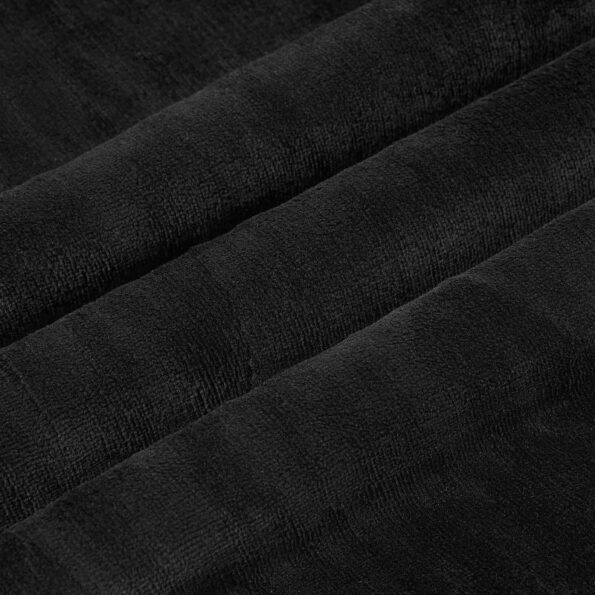 vidaXL Deka Čierna 240 x 270 cm Flís – Obrázok 6