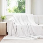 vidaXL Deka Biela 220 x 240 cm Flís – Obrázok 7