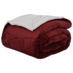 vidaXL Deka Bordeaux červená 130 x 150 cm Flís – Obrázok 7