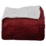 vidaXL Deka Bordeaux červená 150 x 200 cm Flís – Obrázok 4