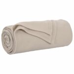 vidaXL Deka Béžová 270 x 240 cm Flís – Obrázok 2