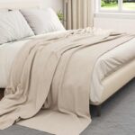 vidaXL Deka Béžová 270 x 240 cm Flís – Obrázok 3