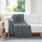 vidaXL Deka Tmavo šedá 170 x 130 cm Flís