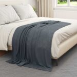 vidaXL Deka Tmavo šedá 170 x 130 cm Flís – Obrázok 3