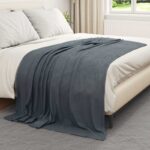 vidaXL Deka Tmavo šedá 200 x 150 cm Flís – Obrázok 3