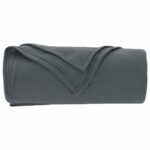 vidaXL Deka Tmavo šedá 200 x 150 cm Flís – Obrázok 4