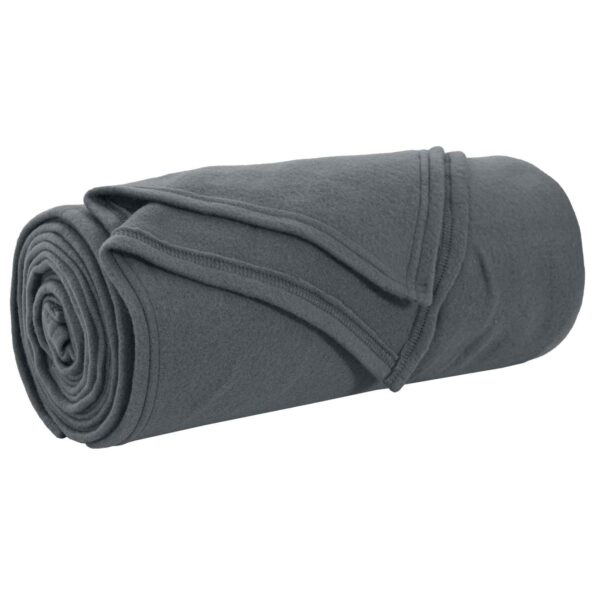 vidaXL Deka Tmavo šedá 240 x 220 cm Flís – Obrázok 6