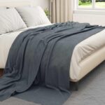vidaXL Deka Tmavo šedá 270 x 240 cm Flís – Obrázok 3