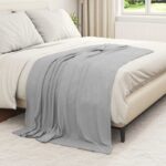 vidaXL Deka Sivá 170 x 130 cm Flís – Obrázok 3