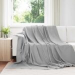vidaXL Deka Sivá 240 x 220 cm Flís