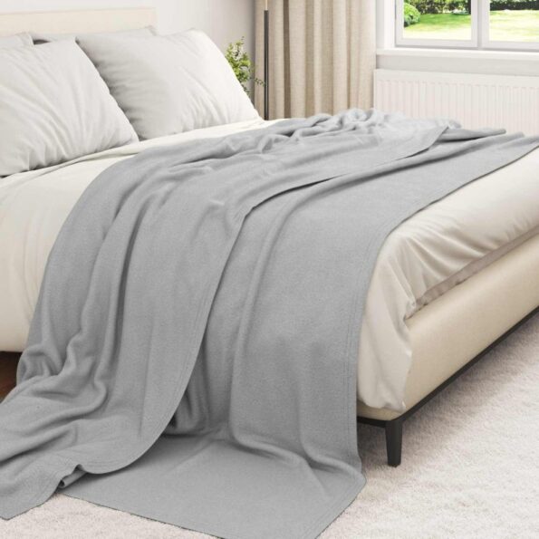vidaXL Deka Sivá 240 x 220 cm Flís – Obrázok 3