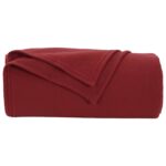 vidaXL Deka Bordeaux červená 200 x 150 cm Flís – Obrázok 4
