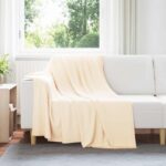 vidaXL Deka Krémová 200 x 150 cm Flís