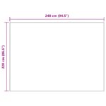 vidaXL Deka Krémová 240 x 220 cm Flís – Obrázok 8