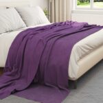 vidaXL Deka Fialová 240 x 220 cm Flís – Obrázok 7