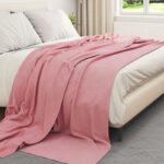 vidaXL Deka Ružová 240 x 220 cm Flís – Obrázok 3