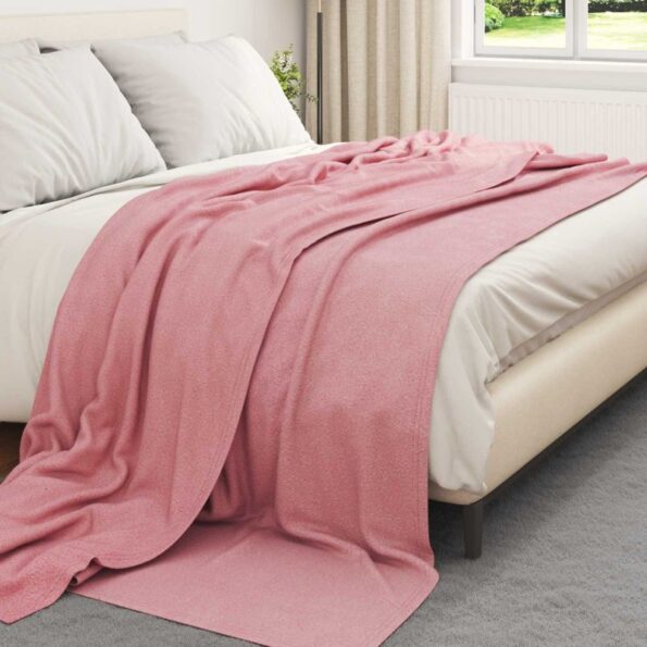 vidaXL Deka Ružová 270 x 240 cm Flís – Obrázok 3