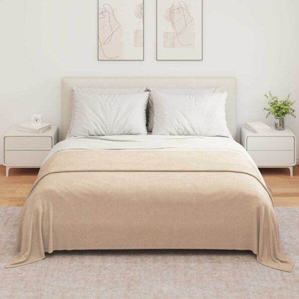 vidaXL Deka ťavová 280 x 210 cm Flís – Obrázok 3