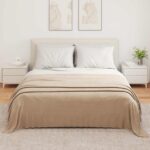 vidaXL Deka ťavová 350 x 270 cm Flís – Obrázok 7