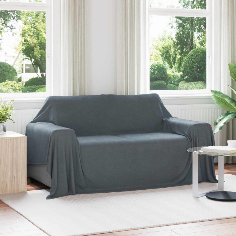 42017132_1.jpg vidaXL Deka Tmavo šedá 280 x 210 cm Flís – Obrázok 1