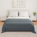 vidaXL Deka Tmavo šedá 280 x 210 cm Flís – Obrázok 3