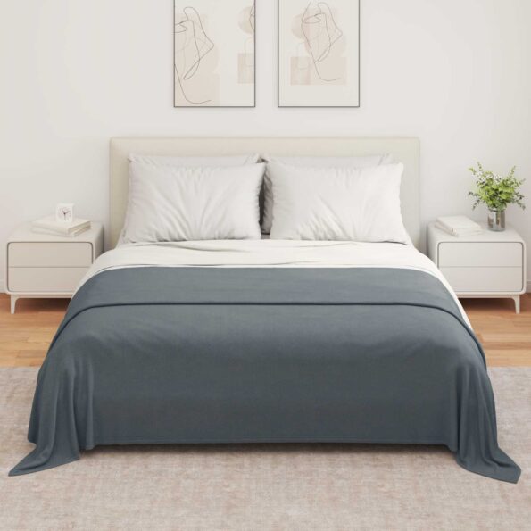 vidaXL Deka Tmavo šedá 280 x 210 cm Flís – Obrázok 3