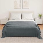 vidaXL Deka Tmavo šedá 350 x 270 cm Flís – Obrázok 3