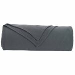 vidaXL Deka Tmavo šedá 350 x 270 cm Flís – Obrázok 8