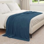 vidaXL Deka Námornícka modrá 210 x 140 cm Flís – Obrázok 3
